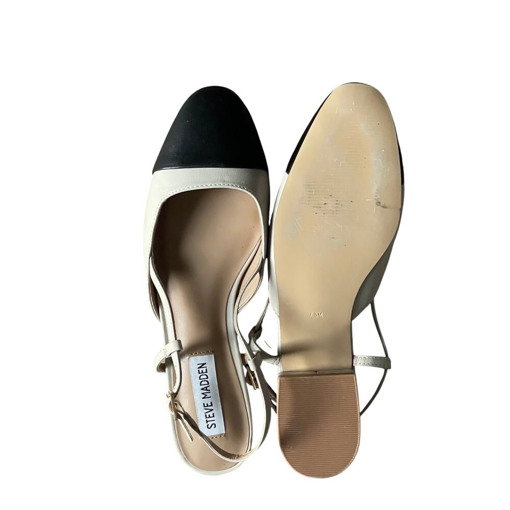 Steve Madden Cap-Toe Slingback Flats: Y2K, Modern - Picture 3 of 4